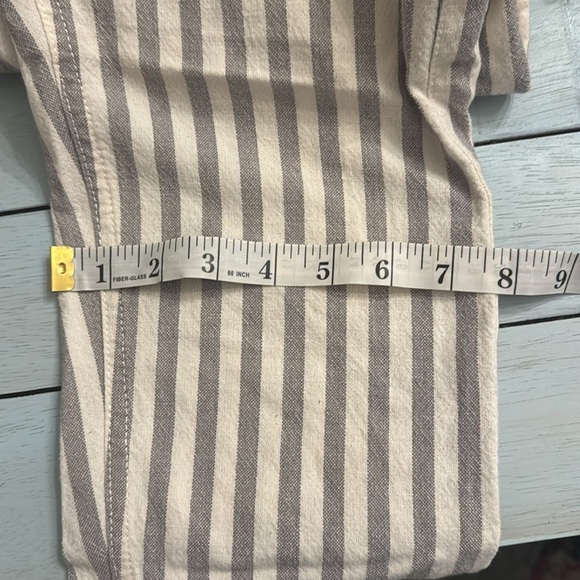 O’Neill | striped boho cream grey gray cotton pants Sz 7 - Picture 10 of 10